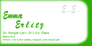 emma erlitz business card